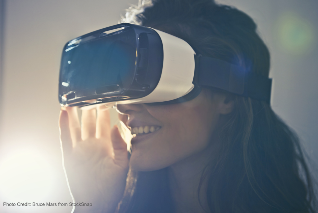 person enjoying virtual reality